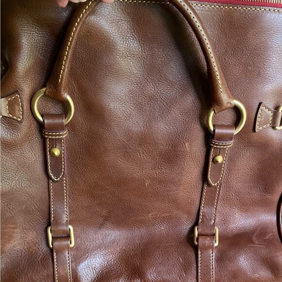 Dooney & Bourke Florentine Large Satchel in Chestnut - Picture 7 of 17